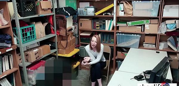  Petite redhead MILF busted by a perverted policeman